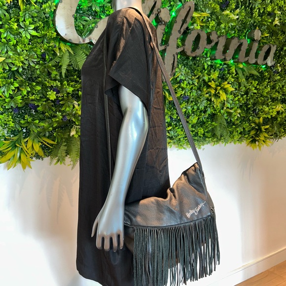 VINTAGE Harley Davidson Fringe Leather Crossbody - Picture 2 of 8